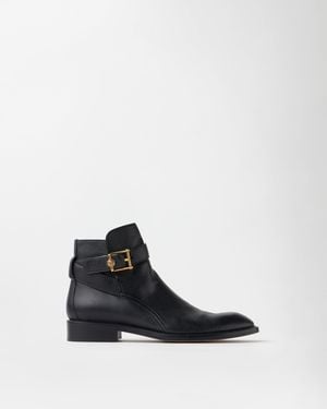 Versace Botines De Piel De Becerro Primo - Blanco