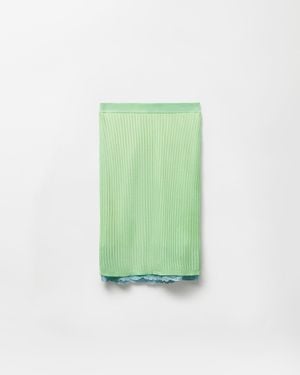 Versace Lace-Trim Viscose-Blend Ribbed Knit Midi Skirt - Green