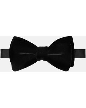 Versace Naud Papillon En Velours - Blanc