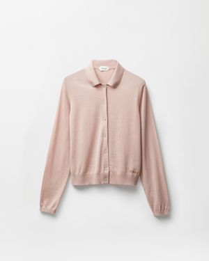 Versace Cárdigan De Punto De Lana Con Bordado - Rosa