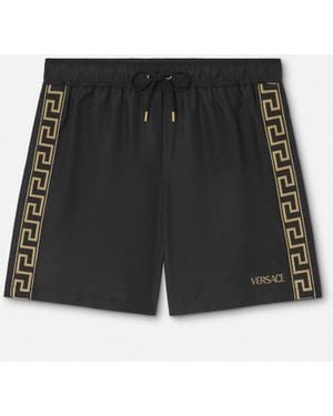 Versace Bañador Bermuda De Jacquard - Negro