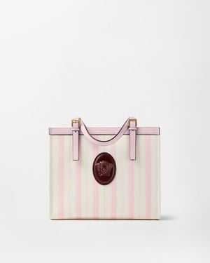 Versace Rivière Printed Canvas Tote - Pink