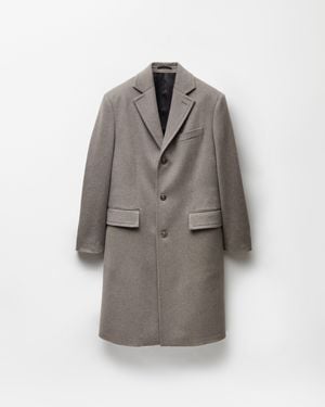 Versace Abrigo De Cachemir - Gris