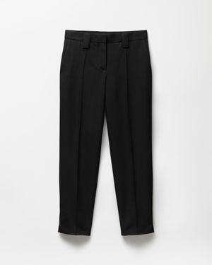 Versace Grain De Poudre Wool Pants - Black