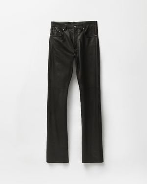 Versace Leather Pants - Black