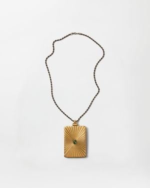 Versace Circe Locket Necklace - White