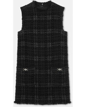 Versace Tweed Cotton Mini Dress - Black