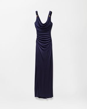 Versace Viscose-Jersey Gown - Blue