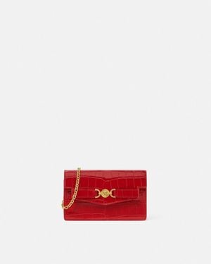 Versace Pochette Effetto Cocco Medusa '95 - Rosso