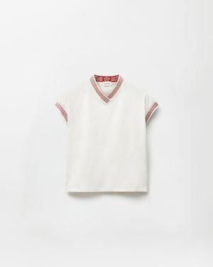 Versace Jacquard Stretch Cotton-Jersey T-Shirt - White