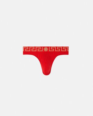Versace Cotton Thong - Red