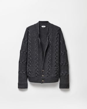 Versace Strick-Cardigan Aus Wolle Und Kaschmir - Schwarz