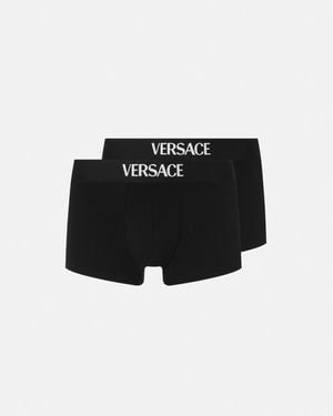 Versace Logo Trunks 2-Pack - Black