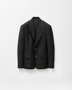 Versace Wool-Mohair Blazer - Black