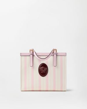 Versace Rivière Printed Canvas Tote - Pink