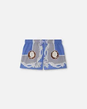 Versace Pantaloncini Da Mare Cameo - Blu