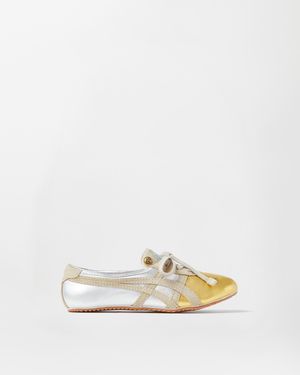 Versace Tai-Chi Sakura Metallic Trainers - Natural