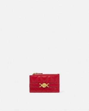 Versace Porte-cartes Zippé Matelassé Medusa '95 - Red