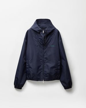 Versace Embroidered Nylon Windbreaker - Blue