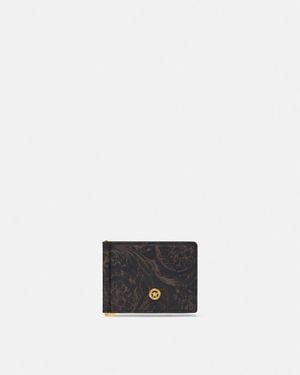Versace Portefeuille Avec Pince Barocco Leaf - Blanc