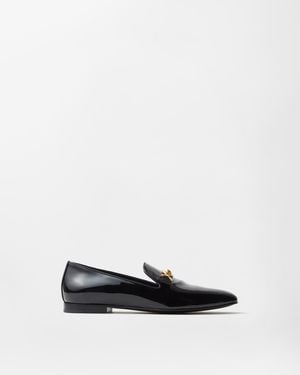 Versace Gala Patent Slippers - White