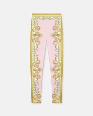 Versace Printed Leggings - Metallic