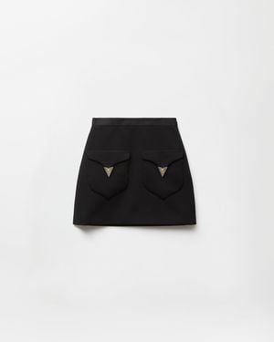 Versace Wool Mini Skirt - Black