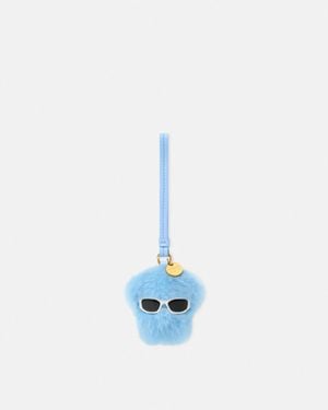 Versace Medusa Fluffy Shearling Charm - Blue