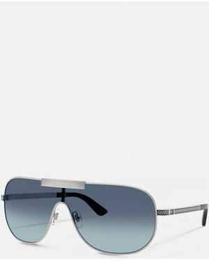Versace Greca Flow Mask Sunglasses - Blue