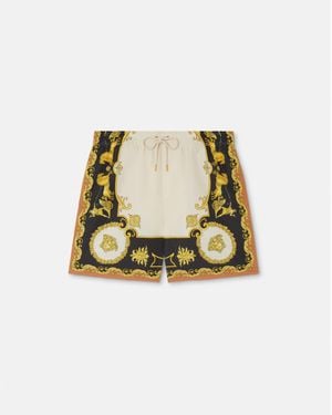 Versace Printed Swim Boardshorts - Metallic