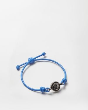 Versace Medusa Armband Aus Leder - Blau