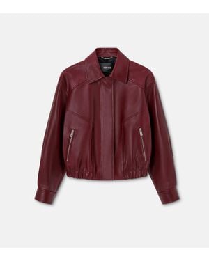 Versace Leather Blouson - Red