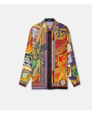 Versace Printed Silk Twill Regular Shirt - Multicolor