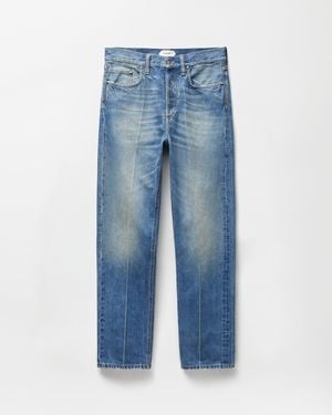 Versace Distressed Straight Jeans - Blue