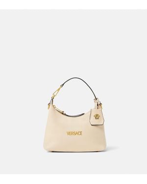 Versace Tag Nappa Hobo Bag - Natural