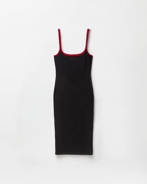 Versace Embroidered Stretch Cotton-Jersey Midi Dress - Black