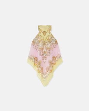 Versace Printed Cover-Up Foulard Top - White