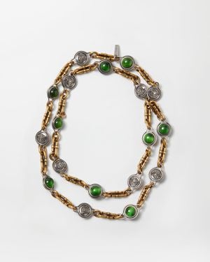 Versace Novantatré Long Necklace - Metallic