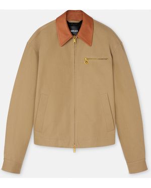 Versace Cotton-Canvas Blouson - Natural