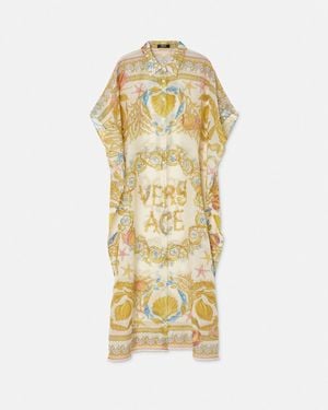 Versace Underwater Barocco Cover-Up Dress - Metallic