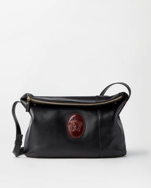 Versace Lou Nappa Shoulder Bag - Black