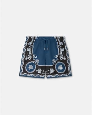 Versace Printed Swim Boardshorts - Blue