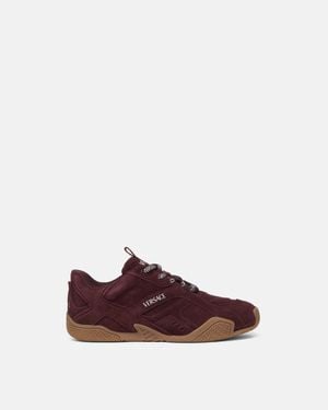 Versace Galaxia Zapatillas De Ante - Marrón