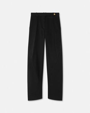 Versace Baggy-Hose Aus Gabardine Mit Niedrigem Bund - Schwarz