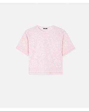 Versace Printed Cotton-Jersey T-Shirt - Pink