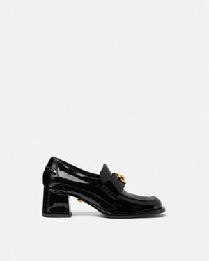 Versace Alia Patent Loafer Court Shoes 55 Mm - Black