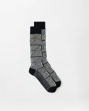 Versace Jacquard-Wollsocken Mit Logostickerei - Weiß