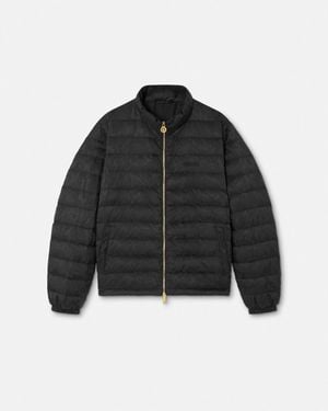 Versace Barocco Jacquard Puffer Jacket - Black