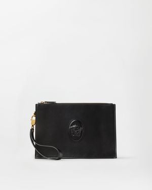 Versace Lou Leather Pouch - Black