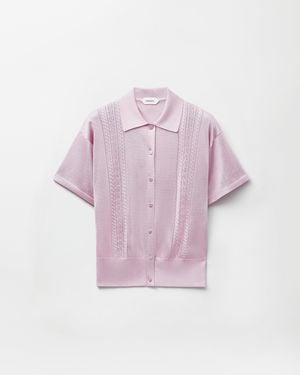 Versace Polo En Maille Viscose - Rose